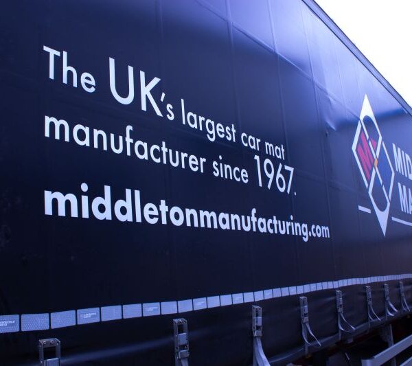 Side of a lorry with Middleton Manufacturing livery